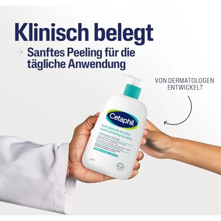 Cetaphil Sanft glättende SA Feuchtigkeitslotion, 236ml für trockene, rauhe, unebene Haut mit Salicylsäure, täglich anwendbar – Bild 3