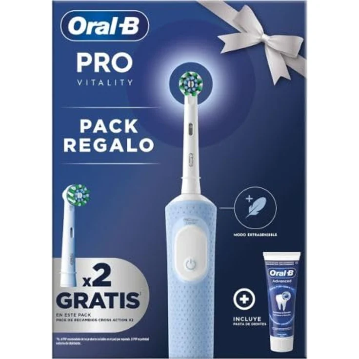 Braun Oral-B Pro Vitality, elektrische Zahnbürste mit 2 Ersatzköpfen und Advance Zahnpasta – Bild 4