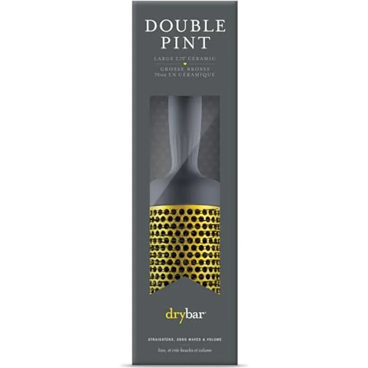 Drybar Doppel-Pint-Keramikbürste, rund, 7 cm mit belüftetem Schafts für Volumen, Ionen-Technologie, ergonomisches Design