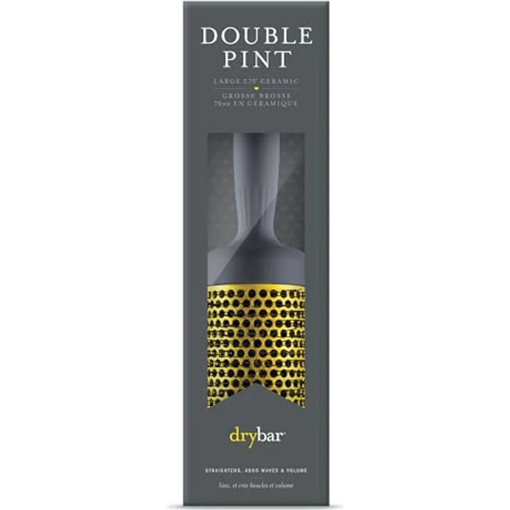 Drybar Doppel-Pint-Keramikbürste, rund, 7 cm mit belüftetem Schafts für Volumen, Ionen-Technologie, ergonomisches Design
