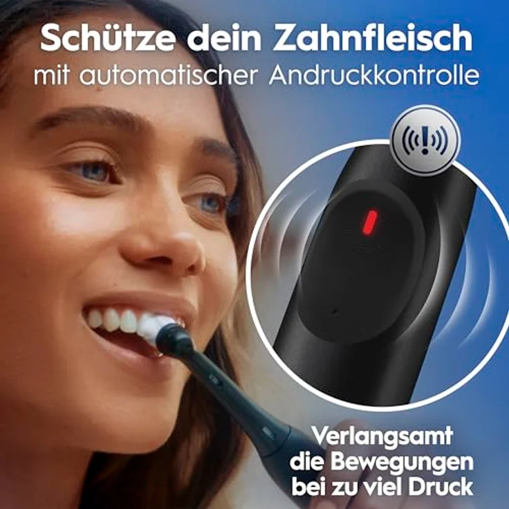 Oral-B iO Series 2, Elektrische Zahnbürste mit sanften Mikrovibrationen und zwei Handstücken, Night Black/Forest Green – Bild 9