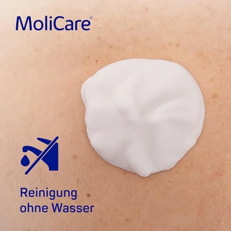 MoliCare Skin Reinigungsschaum Hautpflege, Hautreinigung ohne Wasser auch für empfindliche Haut geeignet 400 ml – Bild 4