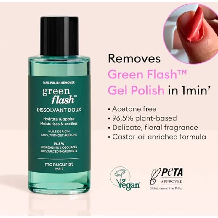 manucurist Green Flash Remover Gel Nagellackentferner 100 ml – Bild 3