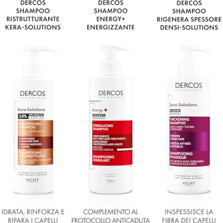 Vichy Unisex Dercos Énergisant Shampooing Complément Anti-Chute 400 ml – Bild 11