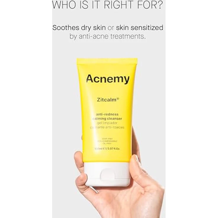 Acnemy ZITCALM CLEANSER Beruhigendes Reinigungsgel gegen Hautrötungen, Tiefenreinigung und intensive Feuchtigkeitsversorgung, 150ml – Bild 5