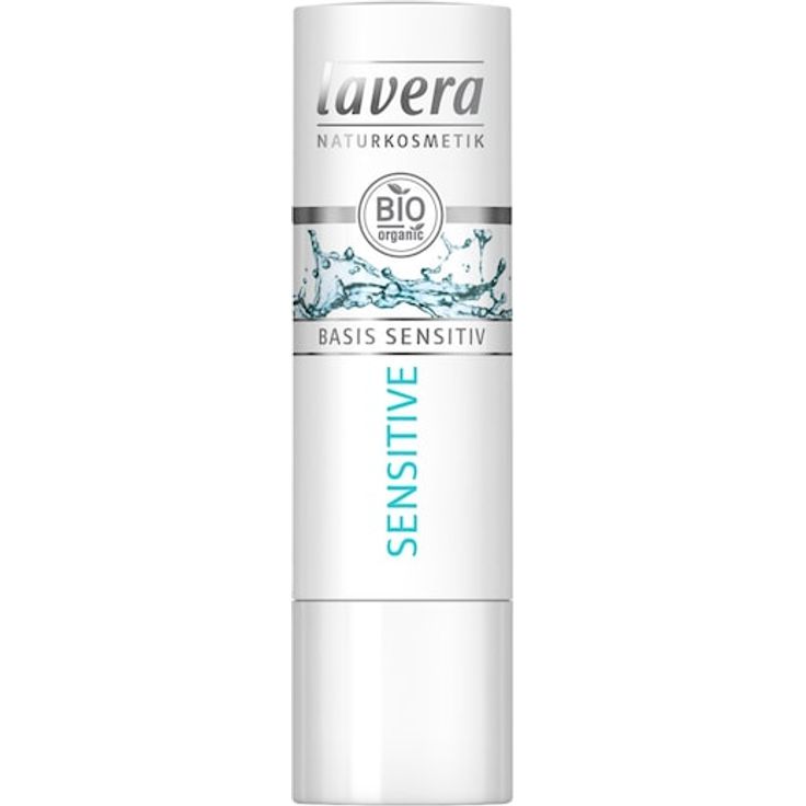 Lavera Lippenbalsam sensitiv, natürliche Lippenpflege mit Rizinusöl, 4,5 g, vegan und tierversuchsfrei