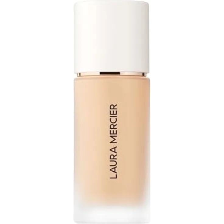 Laura Mercier REAL FLAWLESS FOUNDATION, wasserfeste Foundation mit aufbaubarer Deckkraft, 29 ml, Farbe 2N1 CASHEW