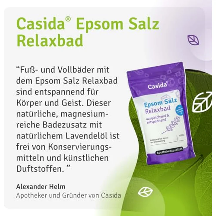 Casida Epsom Salz Relaxbad mit Lavendel Badesalz & Badebomben 1.0 kg – Bild 9