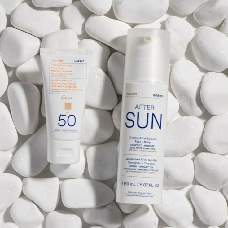 KORRES Yoghurt Getönte Sonnencreme für das Gesicht SPF50, pflegender Lichtschutz mit natürlicher Tönung, 50 ml – Bild 3