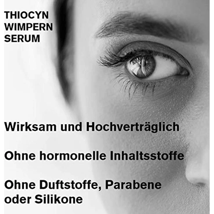 THIOCYN Wimpern- und Augenbrauenserum, hormonfreies Wachstumsschutzmittel, für lange Wimpern und dichtere Augenbrauen, vegan, Made in Germany – Bild 2