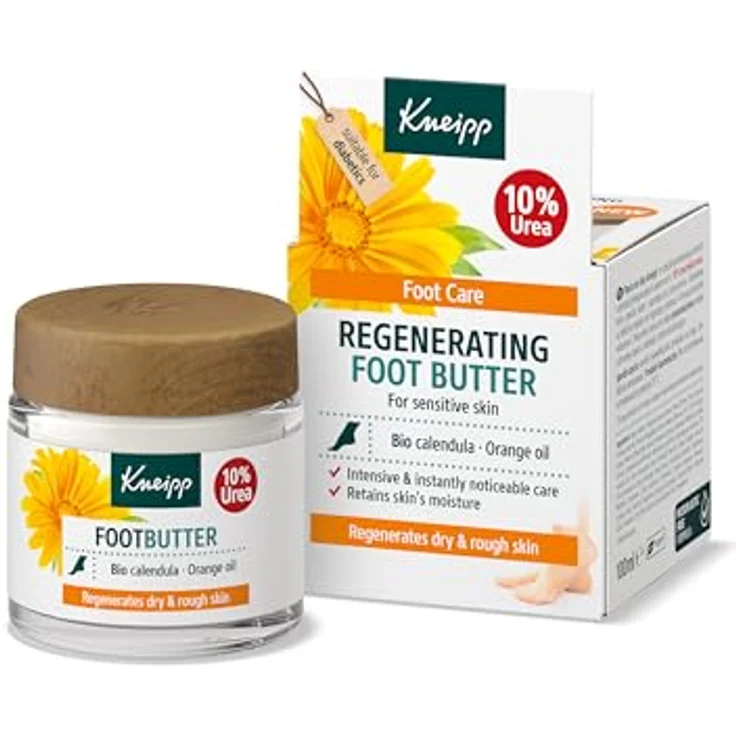 Kneipp Fußball-Eimer, Fußpflege mit Urea, Panthenol, Vitamin E und Ringelblume, feuchtigkeitsspendend, desodorierend, plastikfrei, 100 ml, Orangenduft – Bild 2