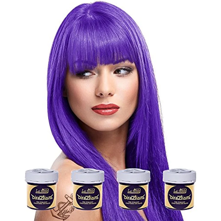 La Riche Directions Haarfarbe 4er Pack, semi-permanente Haarfarbe in Violett, 4x88 ml, ohne Wasserstoffperoxid, tierversuchsfrei – Bild 1
