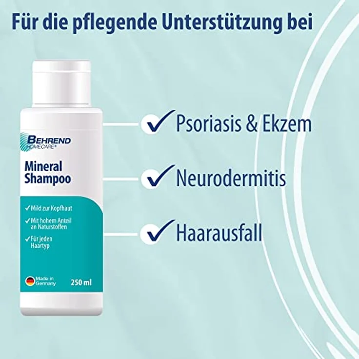 Evolsin Behrend Mineral Shampoo, 200 ml, rezeptfrei mit mineralischen Inhaltsstoffen – Bild 6