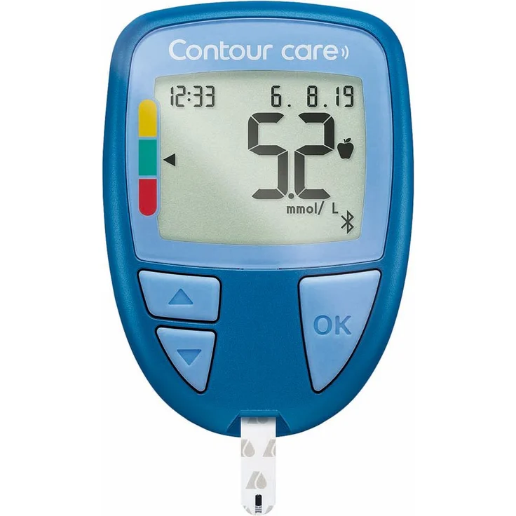 CONTOUR Contour Care Set Blutzuckermesssystem, präzise Blutzuckermessung in mmol/l, 1 Gerät