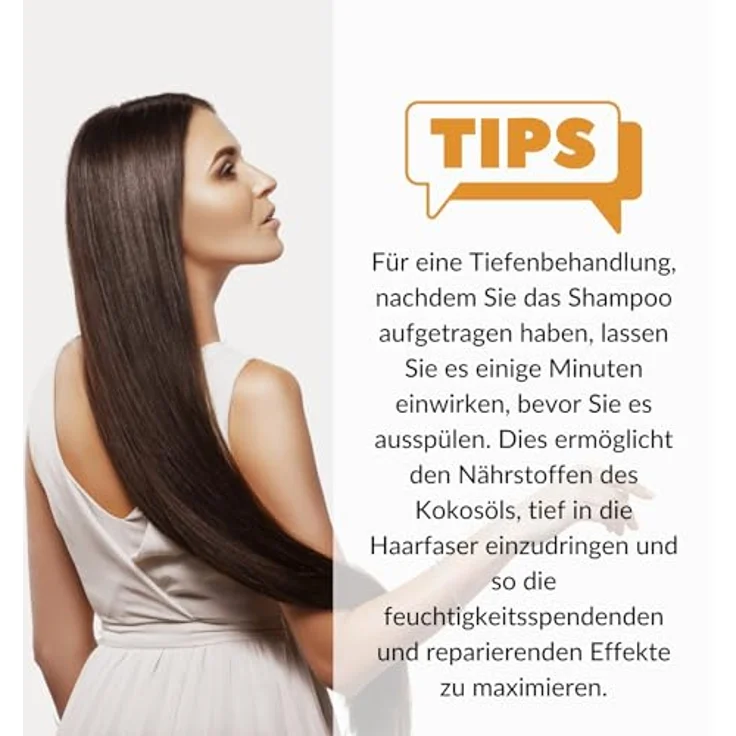 M PURE MINERAL DEAD SEA COSMETICS Pure Mineral - Nährendes Shampoo mit Kokosöl - Sulfat- und parabenfrei - Stärkt trockenes Haar und sorgt für glanzvolle Weichheit - 500ml – Bild 4