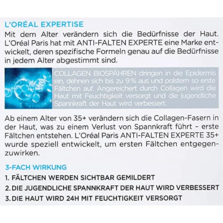 L'Oréal Paris Anti-Falten Experte 35+ Collagen Gesichtscreme 50 ml – Bild 3