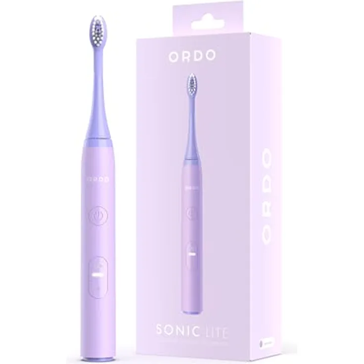 Ordo Sonic Lite, Schallzahnbürste mit 35.000 Impulsen/Min, Dual-Modi, 5+ Wochen Akku, Smart-Timer, wasserdicht, USB-C, Lavendel