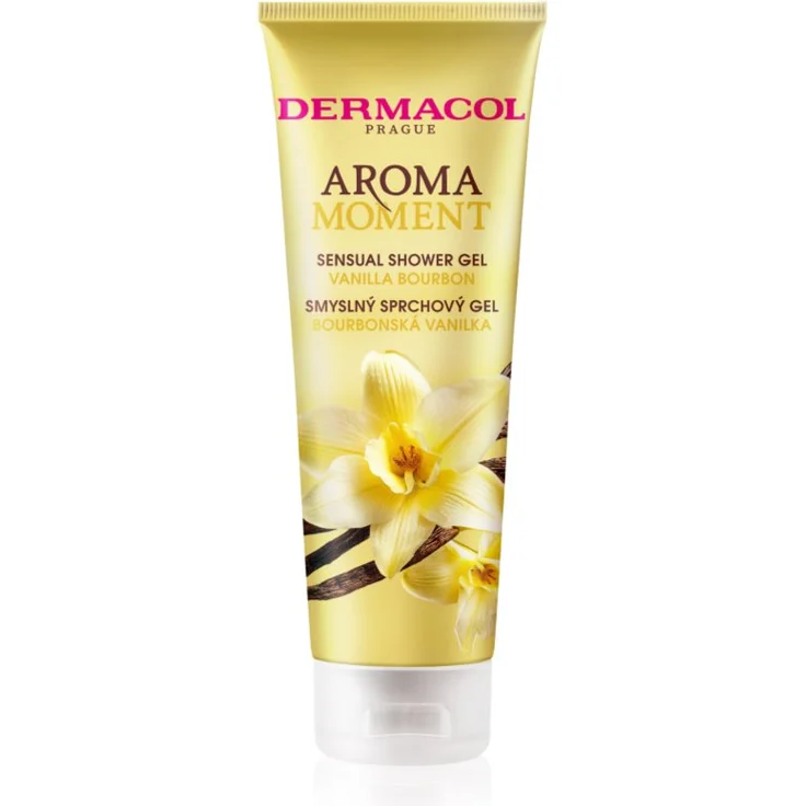 Dermacol Aroma Moment Vanilla Bourbon Duschgel 250 ml, reinigt sanft, duftet angenehm, hinterlässt samtweiche Haut