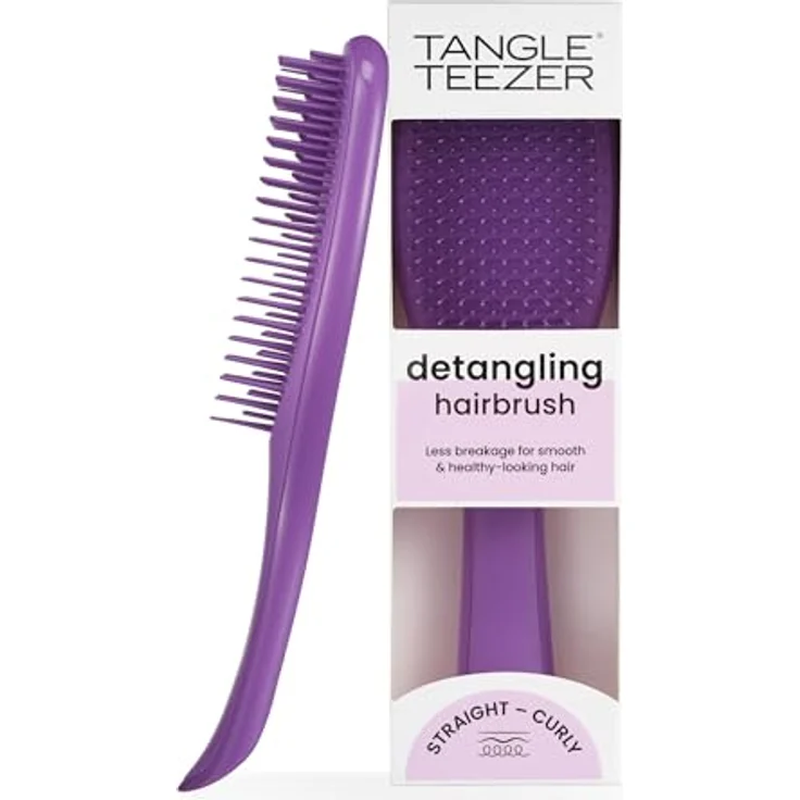Tangle Teezer The Ultimate Detangler Haarbürste, spezielle Borsten für sanftes Entwirren, Fresh Purple – Bild 1