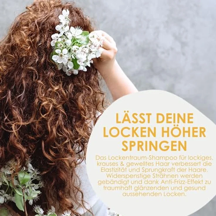 Jean & Len Lockentraum Shampoo Mango & Matcha, Anti-Frizz Pflege für widerspenstiges Haar, reduziert Spliss, definiert Wellen und Locken, vegan, 300ml – Bild 4