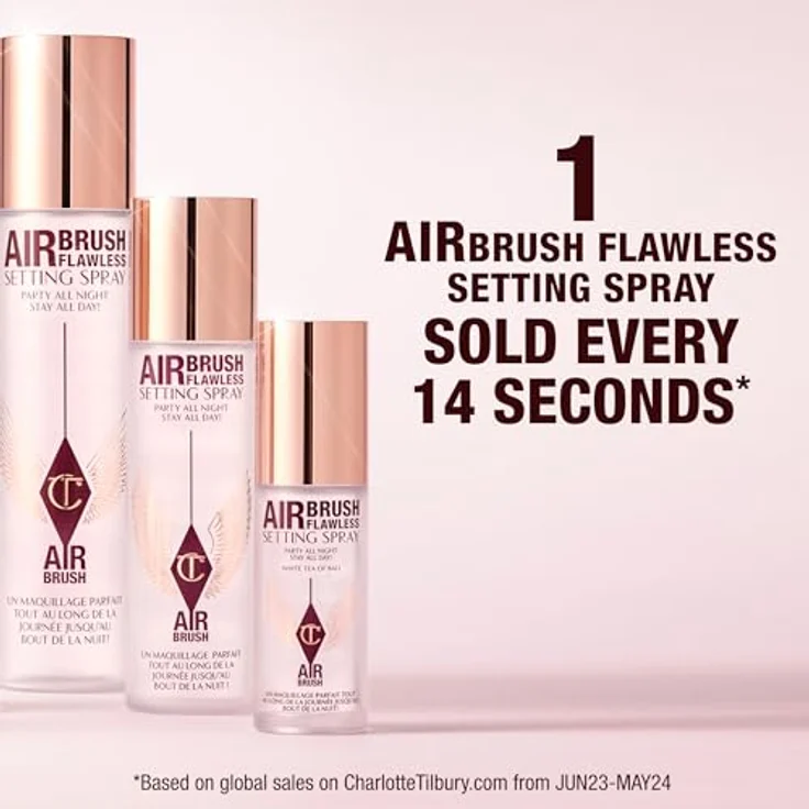 Charlotte Tilbury Airbrush Flawless Setting Spray, 100 ml - leicht, feuchtigkeitsspendend, wasserfest, schweißresistent – Bild 5