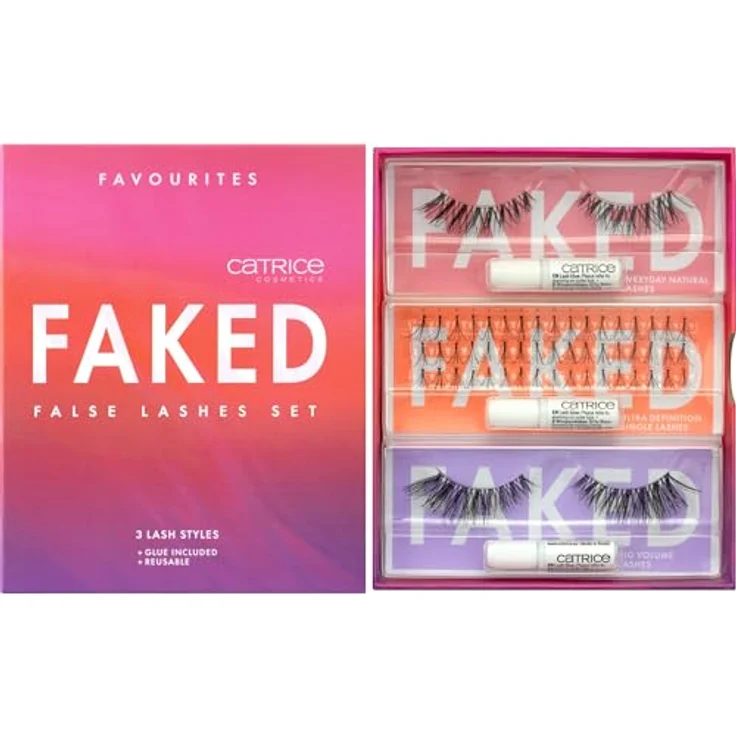 Catrice Faked Künstliche Wimpern vorteilhafte Packung, 3x2 Stück, für einen dramatischen Blick – Bild 2