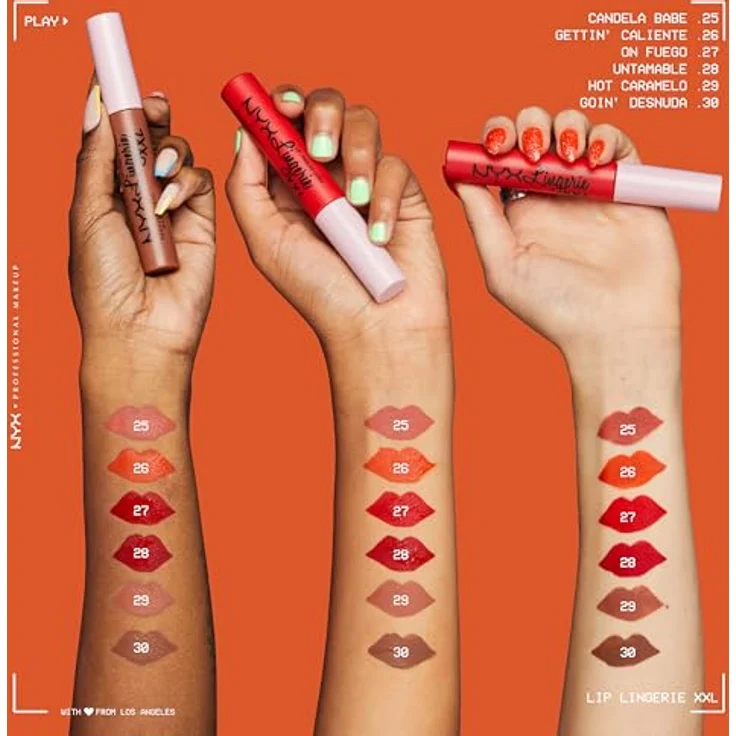 NYX Professional Makeup Lip Lingerie XXL Lippenstift, 4 ml, bis zu 16 Stunden Halt, mattes Finish, kussecht, Nude/Rosé Töne – Bild 6
