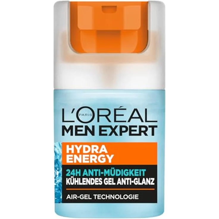 L'Oréal Men Expert Hydra Energy Kühlendes Feuchtigkeits-Gel Anti-Glanz 50ml, Mattierendes und erfrischendes Gel 24H Anti-Müdigkeit, Gesichtscreme für Herren mit Meeresquellwasser – Bild 2