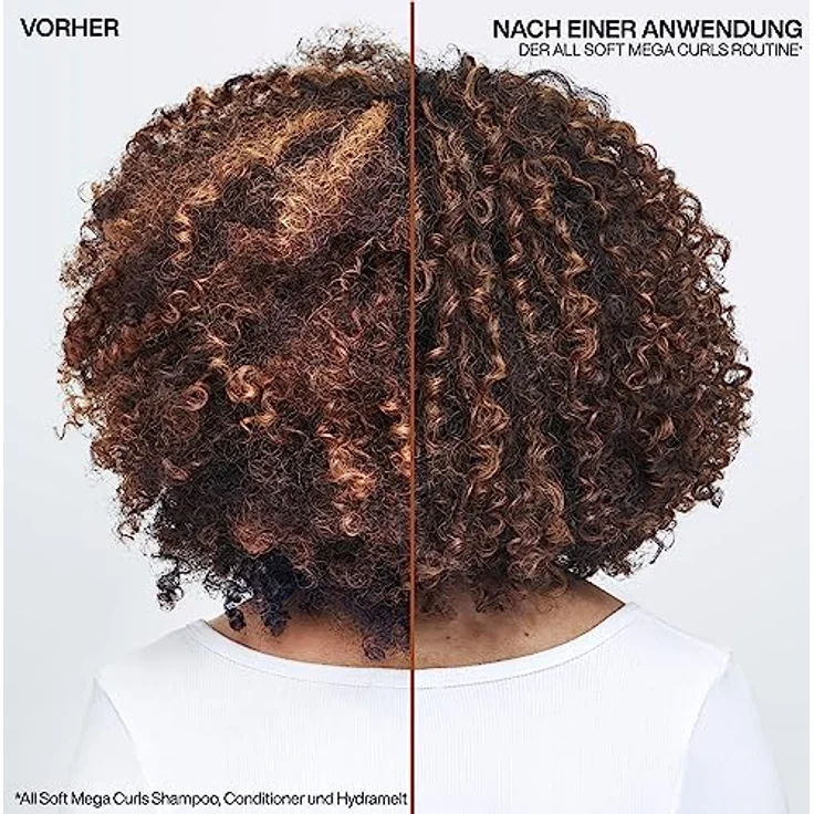 Redken Leave-In Haarcreme für lockiges oder krauses Haar, Belebt und hydratisiert trockenes Haar, Mit Aloe Vera, All Soft Mega Curls Hydramelt, 150 ml – Bild 3