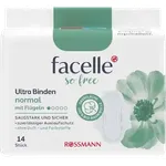 facelle Natural Ultra Binden Normal mit Flügeln – 14 Stück, weich, atmungsaktiv, vegan & dermatologisch getestet, sicherer Auslaufschutz
