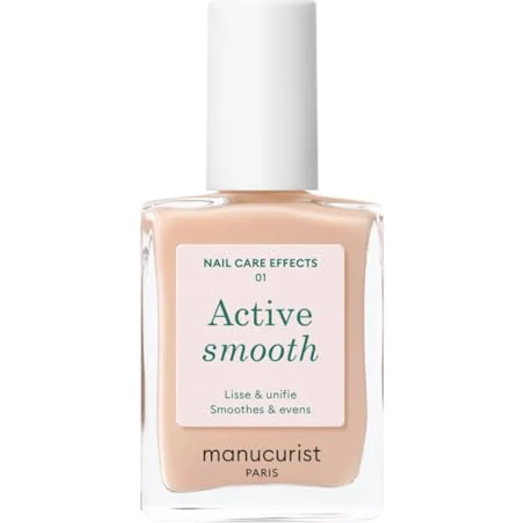MANUCURIST Active Smooth 01 Nagellack Beige, Reparierende und Glättende Nagelpflege, 75,5% biobasiert, Extra Stark Nagelhärter für brüchige Nägel – Bild 1