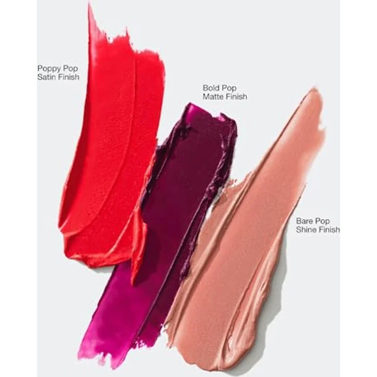 Clinique Pop Longwear Lipstick 36 Poppy Pop, langlebiger Lippenstift mit integriertem Primer und satinierter Farbe, 3,9 g – Bild 6