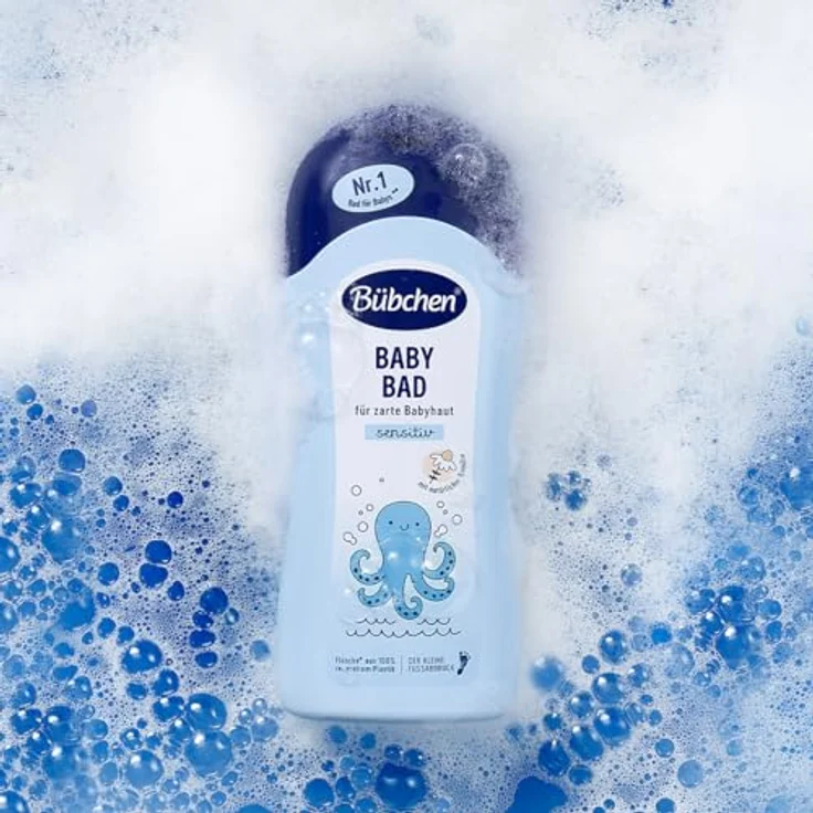 Bübchen Baby Bad, 1000 ml – milder cremig-weicher Schaum für Babys, pflegendes Kinderbad zur sanften Reinigung zarter Babyhaut, ohne Silikone – Bild 4
