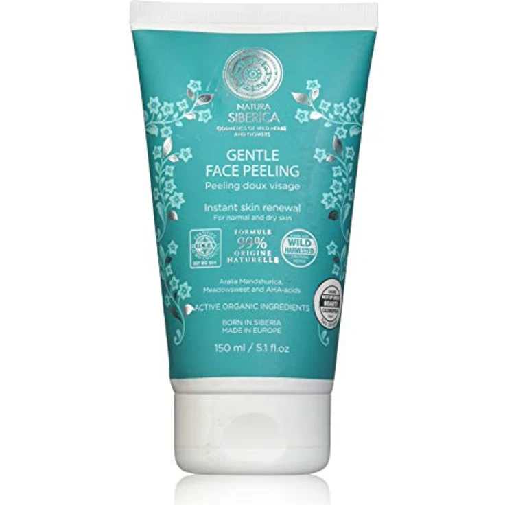 Natura Siberica Sanftes Gesichtspeeling für trockene und Normalhaut, Sofortige Hauterneuerung, 150 ml