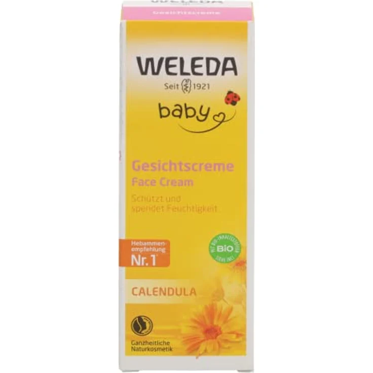 Weleda Baby Calendula Gesichtscreme 50 ml mit feuchtigkeitsspendender Wirkung für sensible Haut – Bild 3