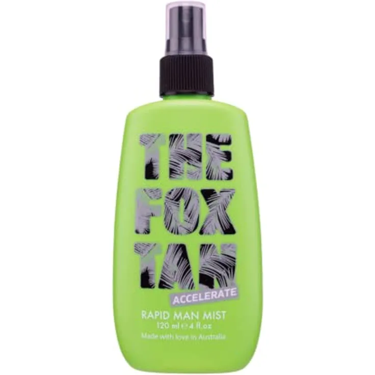 The Fox Tan - Rapid Man Mist - Bräunungsbeschleuniger ohne Selbstbräuner, Spray für Gesicht und Körper, für Männer, für Sonne und Solarium, 120 ml