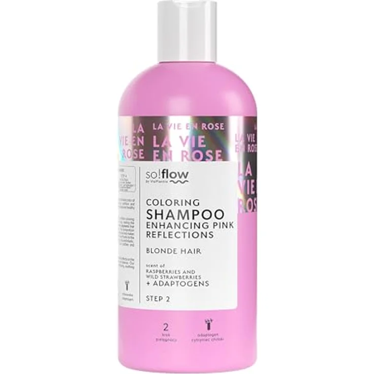 SO!FLOW So!Flow Pink Haarfärbeshampoo, 300 ml, Tönungsshampoo für gesundes und glänzendes Haar mit Keratin und Panthenol – Bild 2