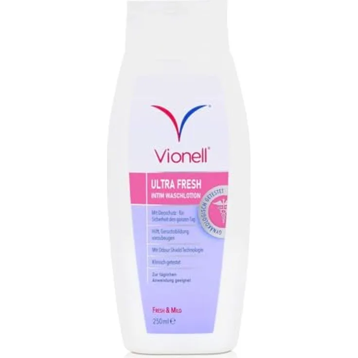 Vionell Intim Waschlotion Ultra Fresh, 250 ml Flüssigseife mit Deoschutz für dauerhafte Sicherheit