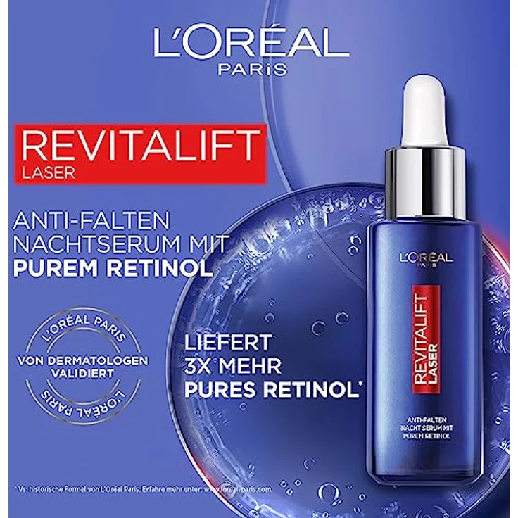 L'Oréal Paris Revitalift Laser Pure Retinol Deep Wrinkle Night Serum Gesichtsserum 50 ml – Bild 3