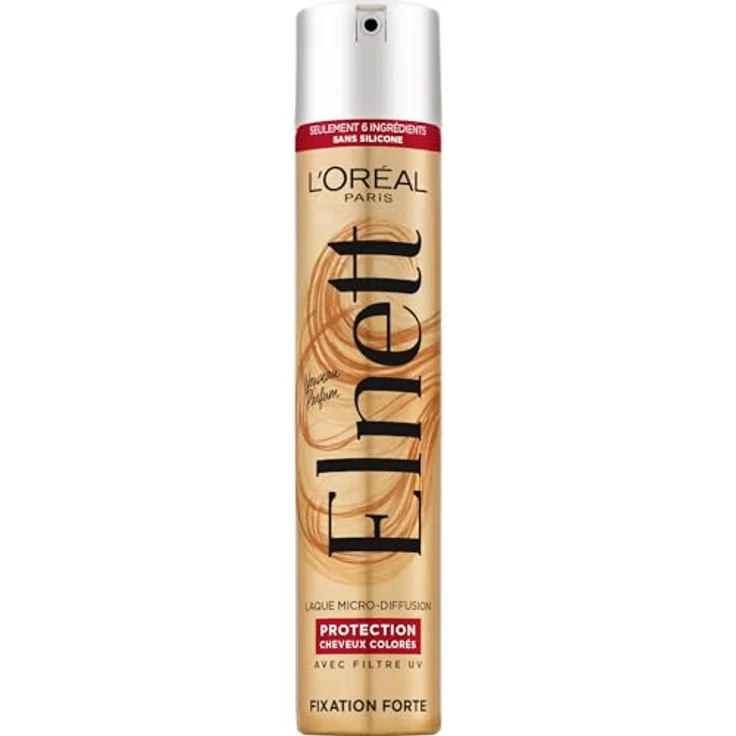 L'Oréal Paris Elnett Satin, Starker Fixierlack für gefärbtes Haar, Langanhaltender Halt 48 Stunden, angereichert mit UV-Filtern, silikonfrei, 300 ml