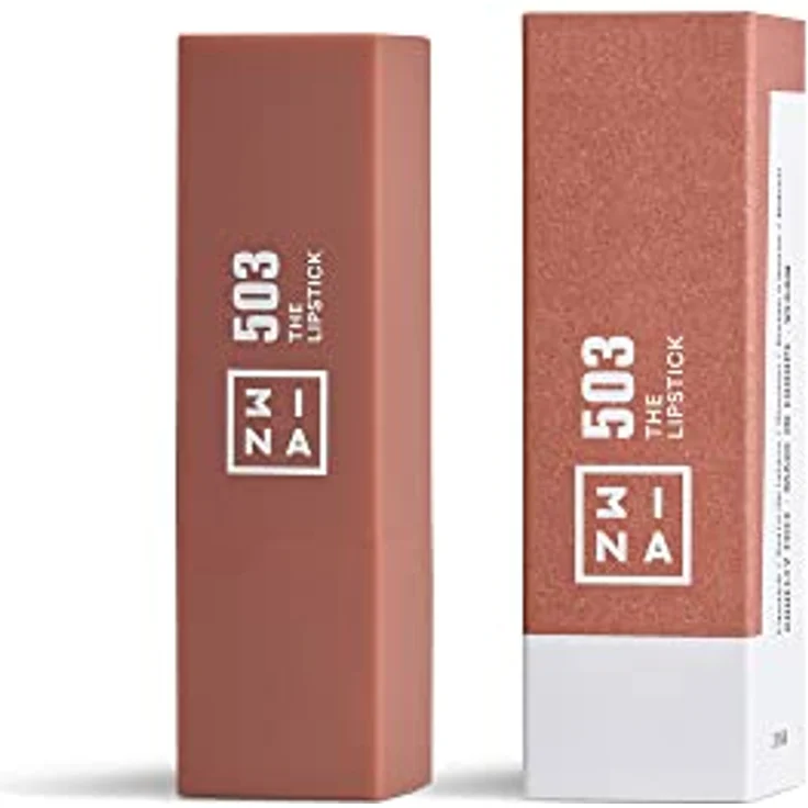 3INA The Lipstick Lippenstift mit hoher Deckkraft, 4,5 g, Nr. 503 - Nude, soft-touch Magnetverpackung – Bild 3
