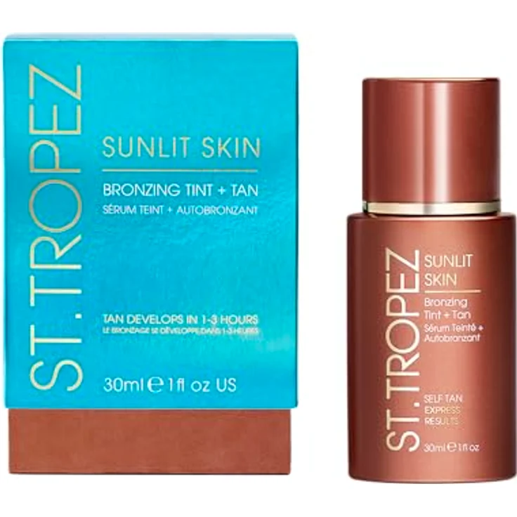 St. Tropez Sunlit Skin Tint + Tan Serum, Selbstbräunungsserum mit intensivem Feuchtigkeitseffekt, 30 ml – Bild 2