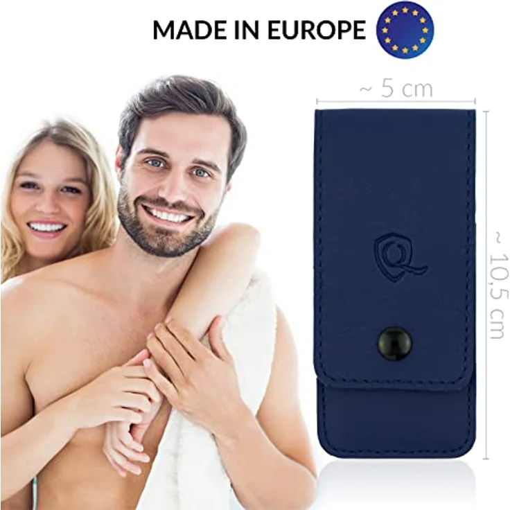 marQus Maniküre Set 4 teilig, Nagelpflegeset mit Feile aus Solingen, kompakt und praktisch, blau – Bild 2