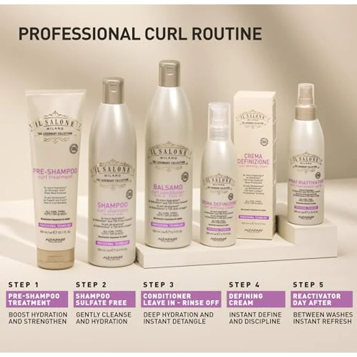 Alfaparf Milano Il Salone Curls Conditioner 500ml, Haarspülung für lockige Haare, sulfatfrei, nährt und pflegt, glättet die Haaroberfläche – Bild 8