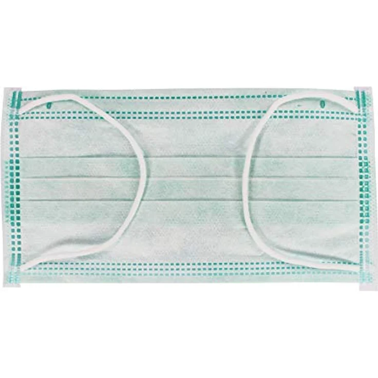 50 ''Medi-Inn'' Mundschutz Type IIR, 3-lagig 9 cm x 17,5 cm grün Nasenbügel, m... – Bild 9