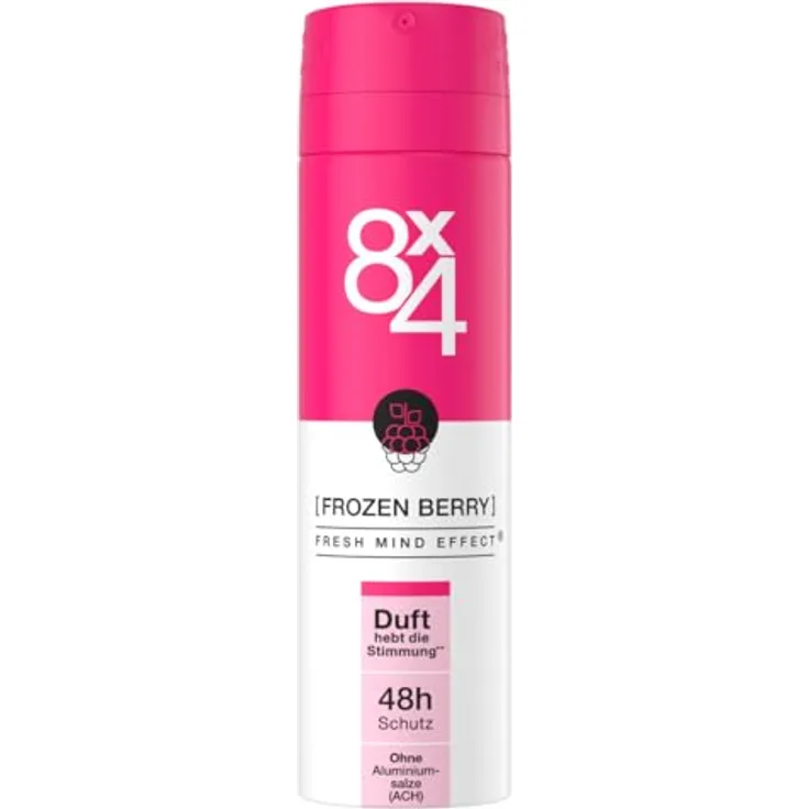 Hidrofugal 8X4 Frozen Berry Deospray, Deodorant mit fruchtig-floralem Duft, erfrischendes Deo ohne Aluminium (ACH) mit 48h Schutz (150 ml)