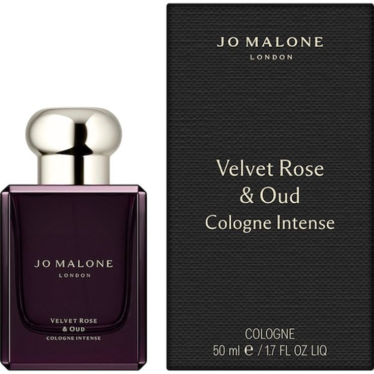 Jo Malone London Velvet Rose & Oud Cologne Intense, Unisex-Herrenparfum mit Damaszener-Rose und rauchigem Oud, 50 ml