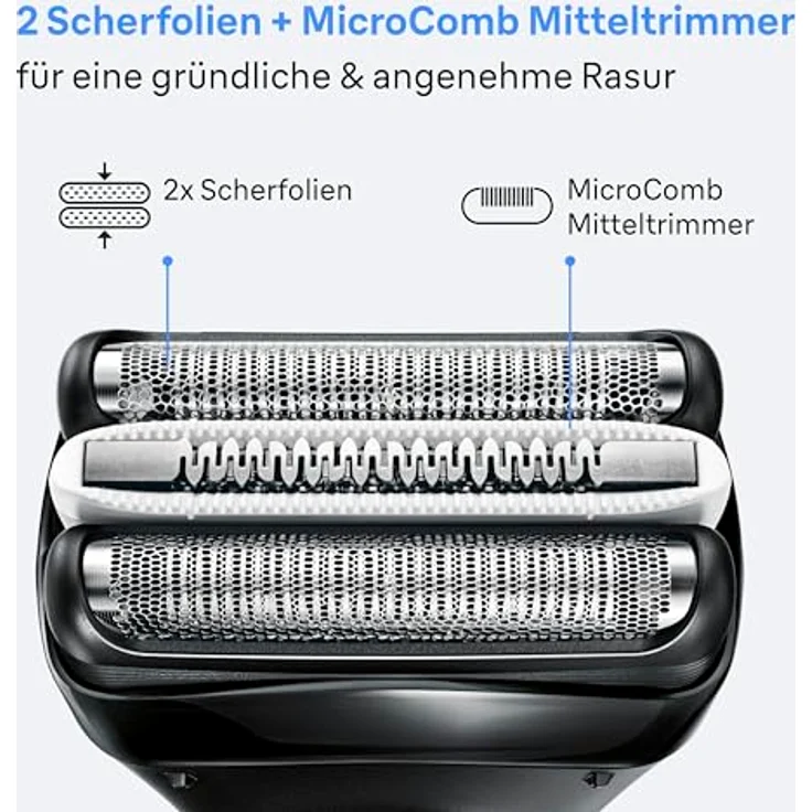 Braun Zubehör Combipack 32B, Scherkopf und Schneidsatz für Series 3+ und ProSkin Rasierer, Hautfreundlich und präzise Rasur – Bild 3