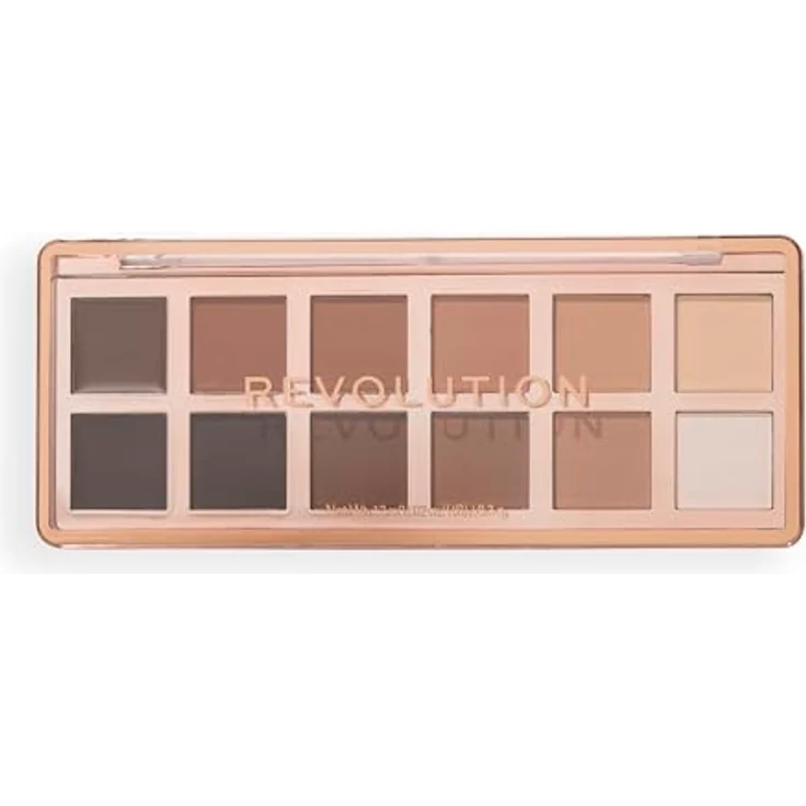 Revolution The Master Icon Matte Nudes Palette, Lidschattenpalette mit 12 hochpigmentierten matten Nude-Tönen, vegan & tierversuchsfrei – Bild 4