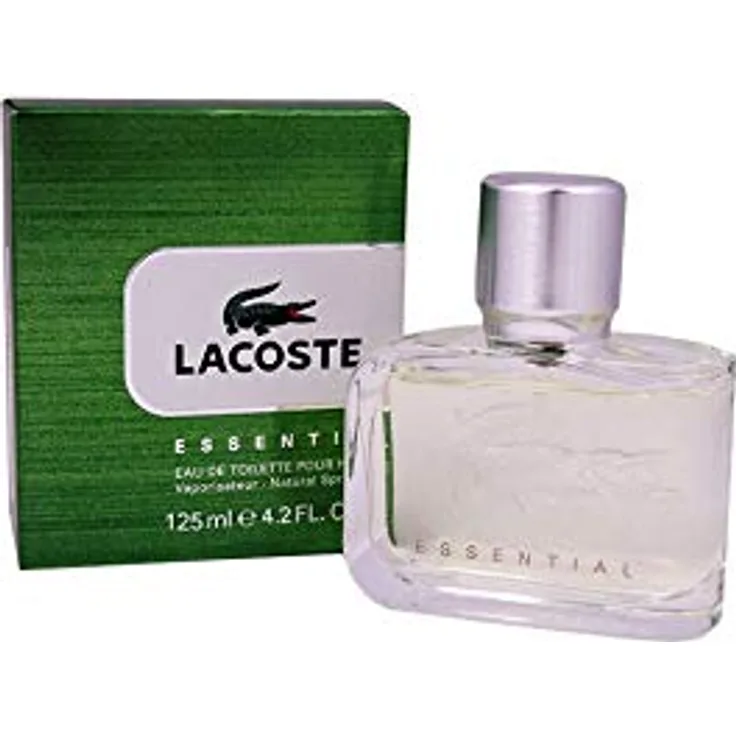LACOSTE ESSENTIAL Eau de Toilette, anregender Herren-Duft mit Sandelholz für freiheitsliebende Männer, 125ml (1er Pack)